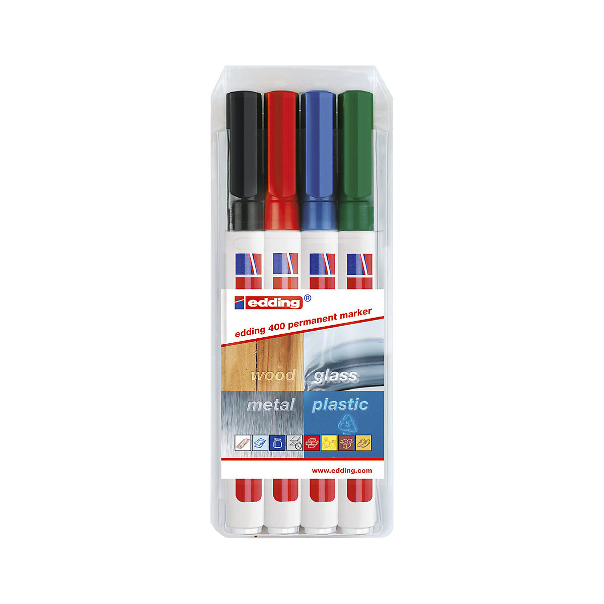 Permanentmarker edding® 400, Strichstärke 1 mm, Set, farbig sortiert, ab 2 Stk