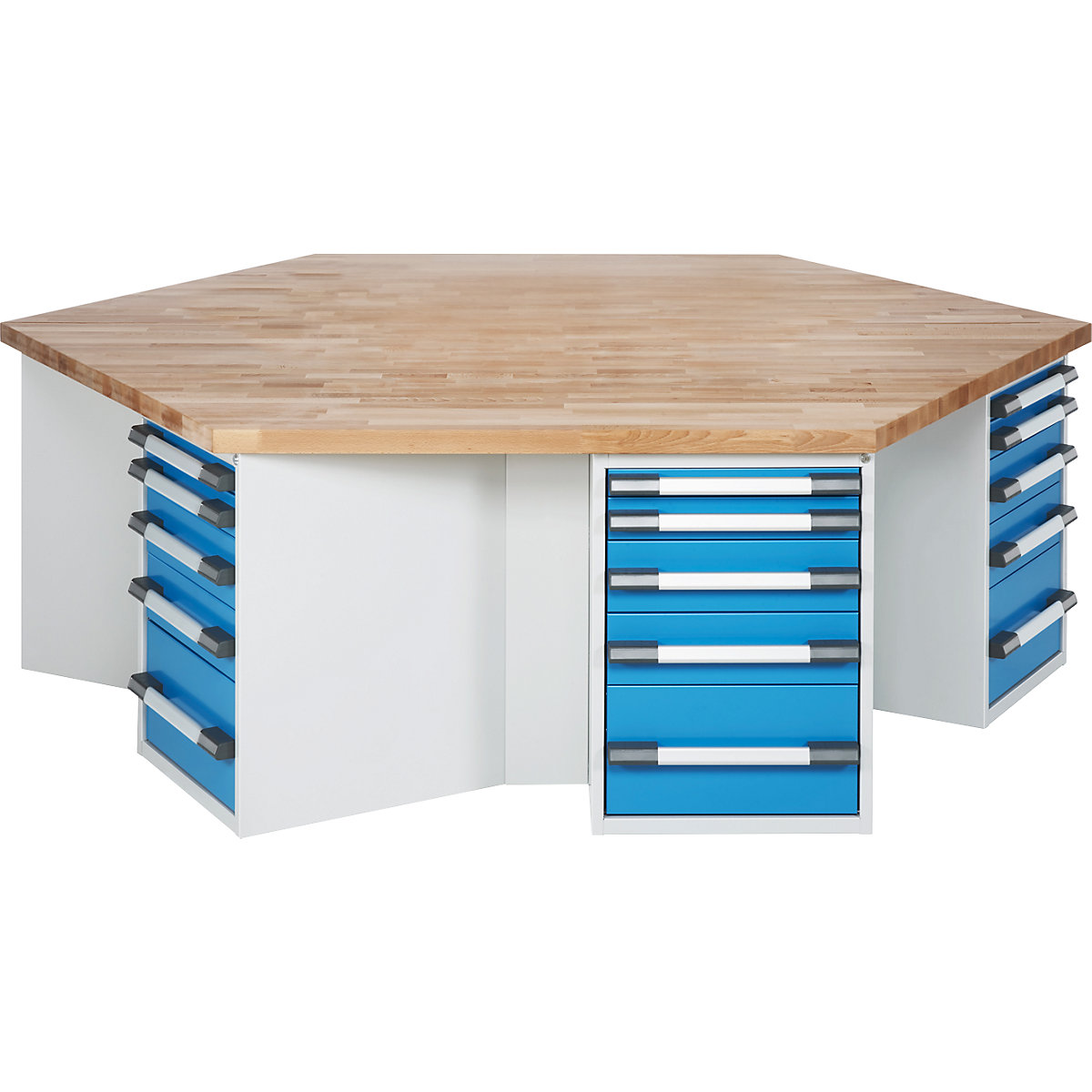 Gruppen-Werkbank eurokraft pro, 6 Arbeitsplätze, Höhe 890 mm-0