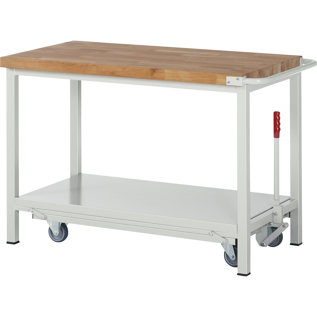 Verrijdbare en in hoogte verstelbare werkbank, stellingconstructie 8000-serie – eurokraft pro (Productafbeelding 4)-3