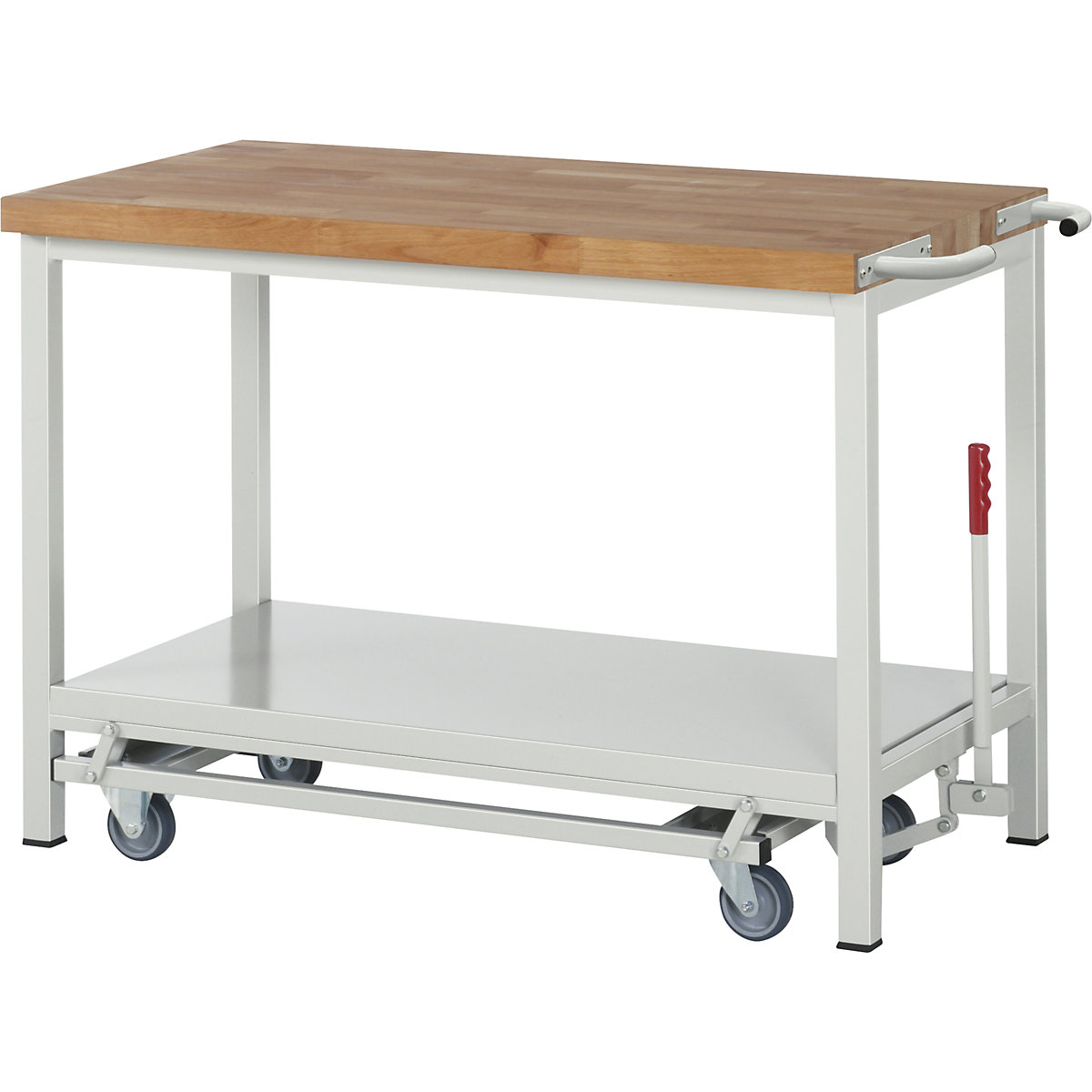 Verrijdbare en in hoogte verstelbare werkbank, stellingconstructie 8000-serie – eurokraft pro (Productafbeelding 3)-2