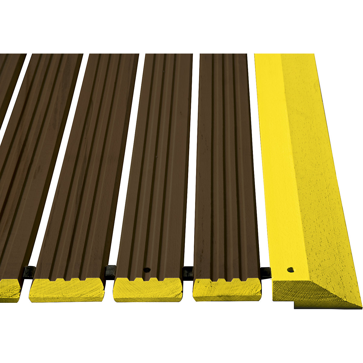 Holzlaufrost Yoga dunkel gebeizt, pro lfd. m Miltex (Produktabbildung 2)-1