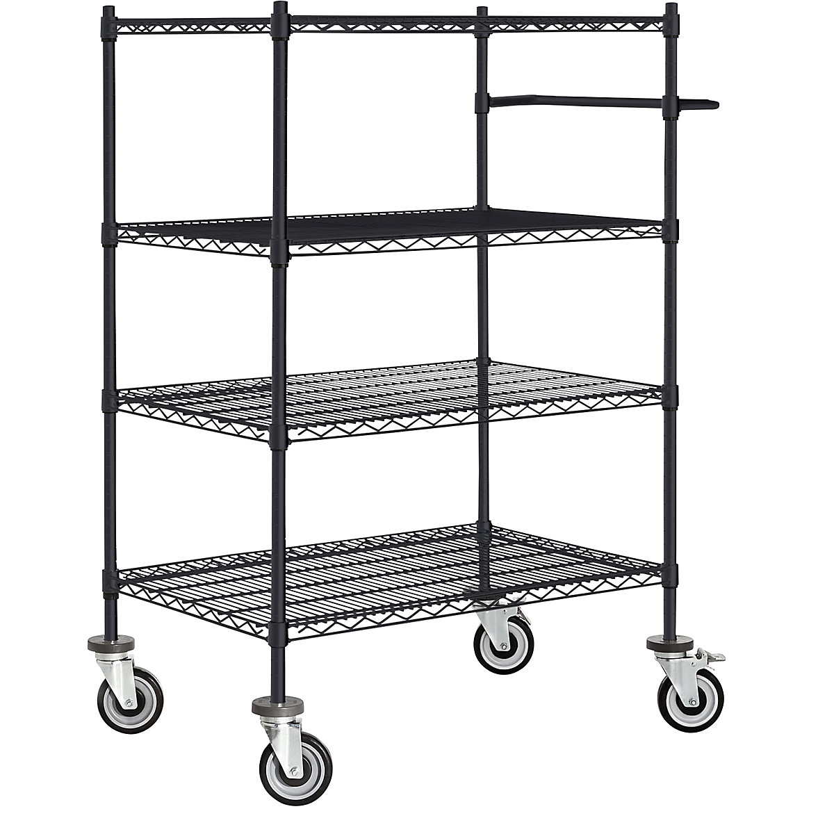 Drahtgitter-Tischwagen, schwarz (Produktabbildung 2)