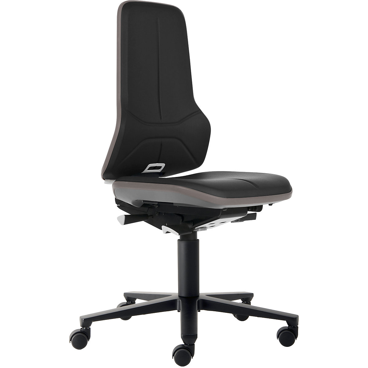 NEON werkdraaistoel, wielen – bimos
