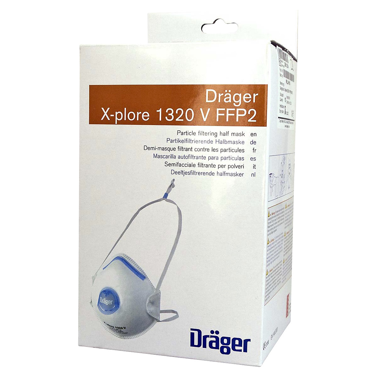 X-plore® FFP2 NR D fine dust mask with exhalation valve – Dräger (Product illustration 2)-1
