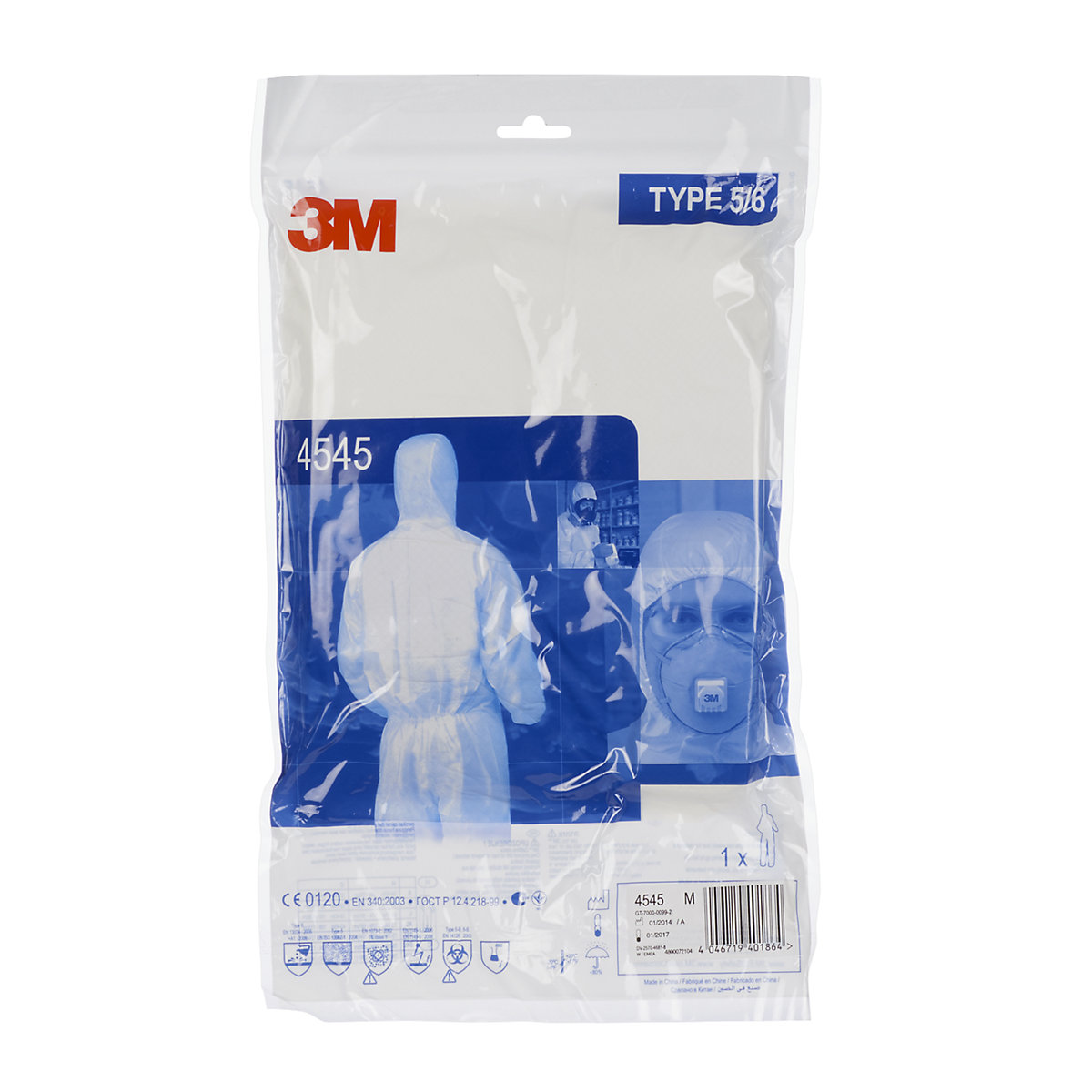 Disposable protective suit 4545 (Type 5/6) – 3M (Product illustration 2)-1