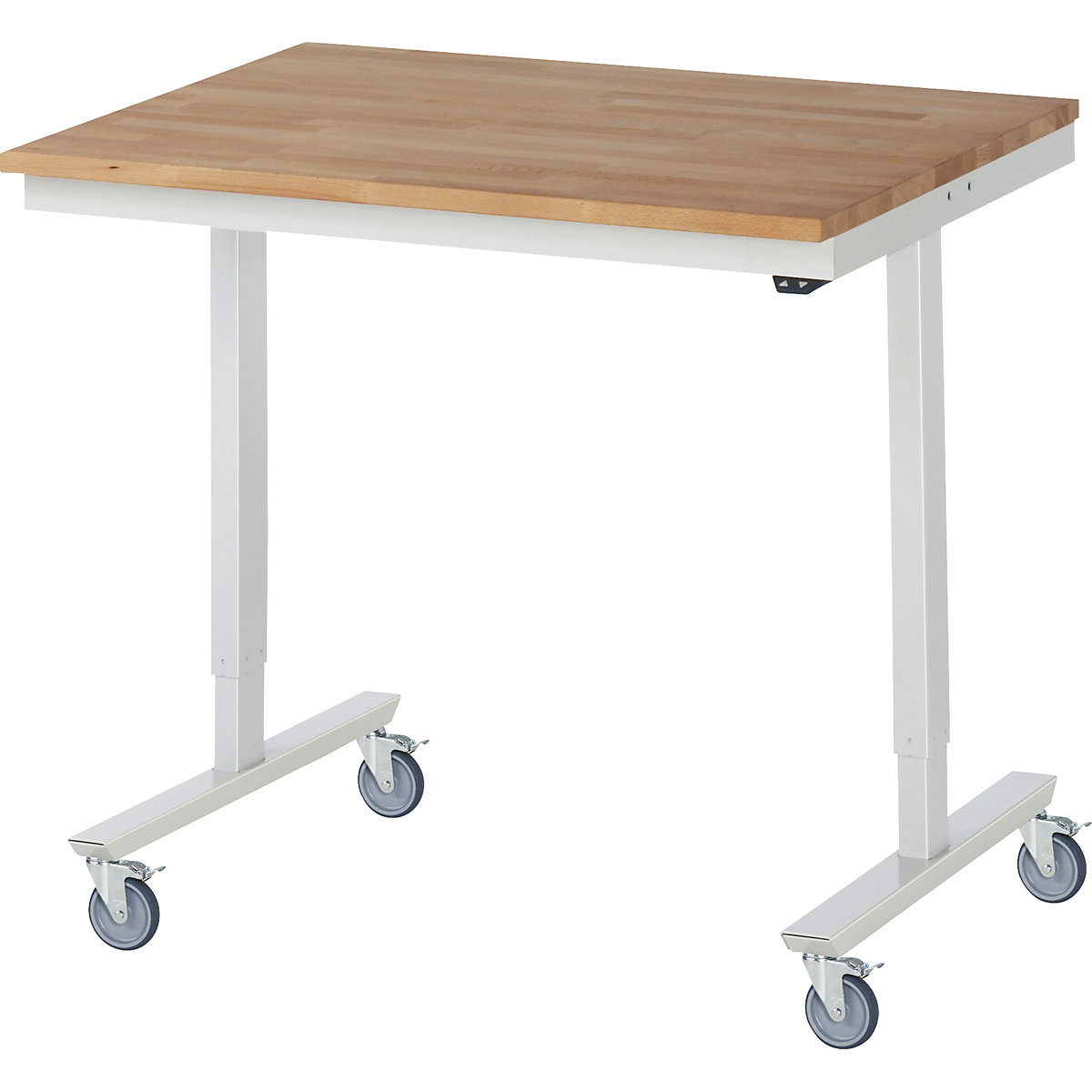 Electrically adjustable sit-stand work bench, mobile - RAU