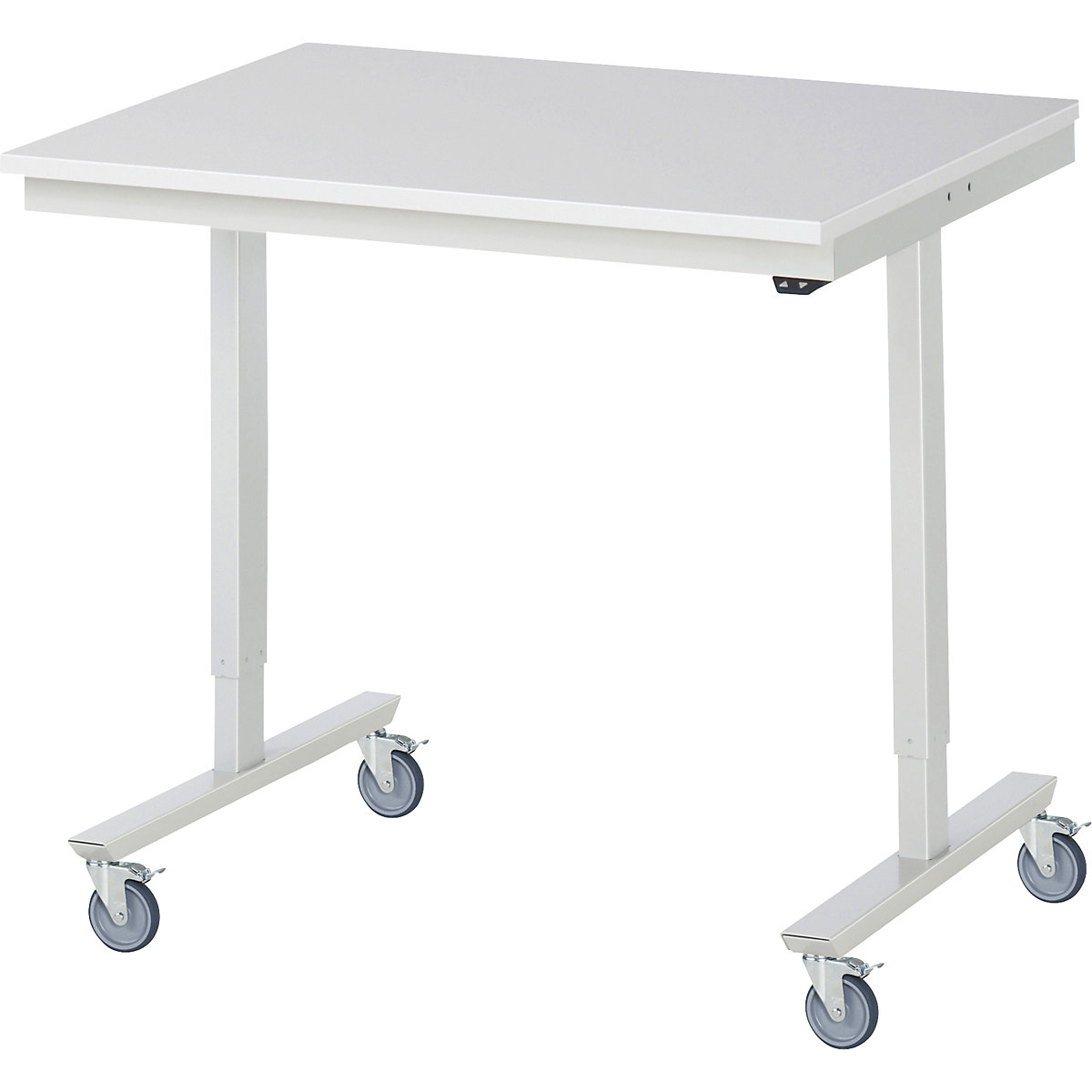Electrically adjustable sit-stand work bench, mobile - RAU