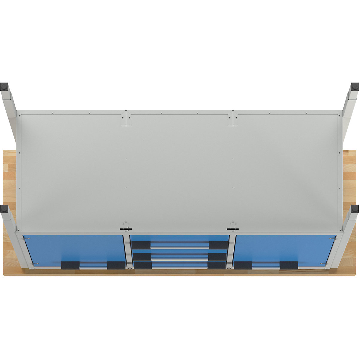 Height-adjustable workbench, frame construction – eurokraft pro (Product illustration 2)-1