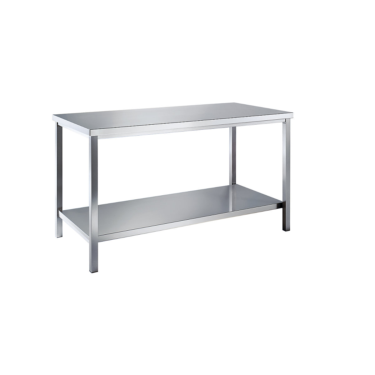 Workbench made of chrome nickel steel – eurokraft basic (Product illustration 8)-7