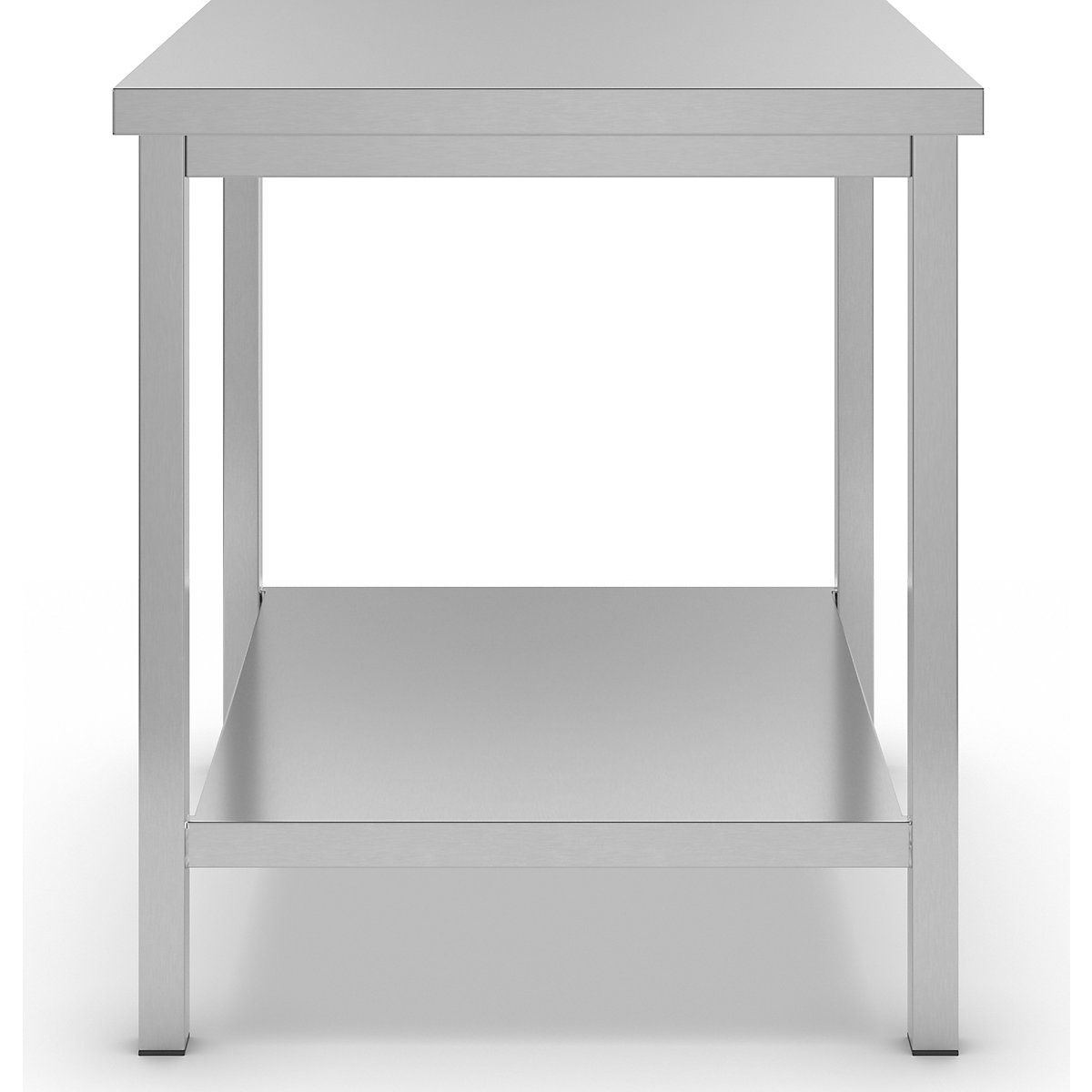Workbench made of chrome nickel steel – eurokraft basic (Product illustration 3)-2