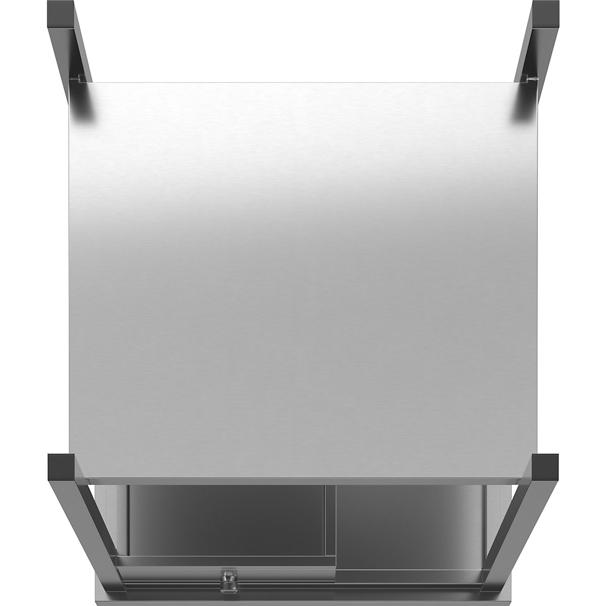 Workbench made of chrome nickel steel – eurokraft basic (Product illustration 2)-1