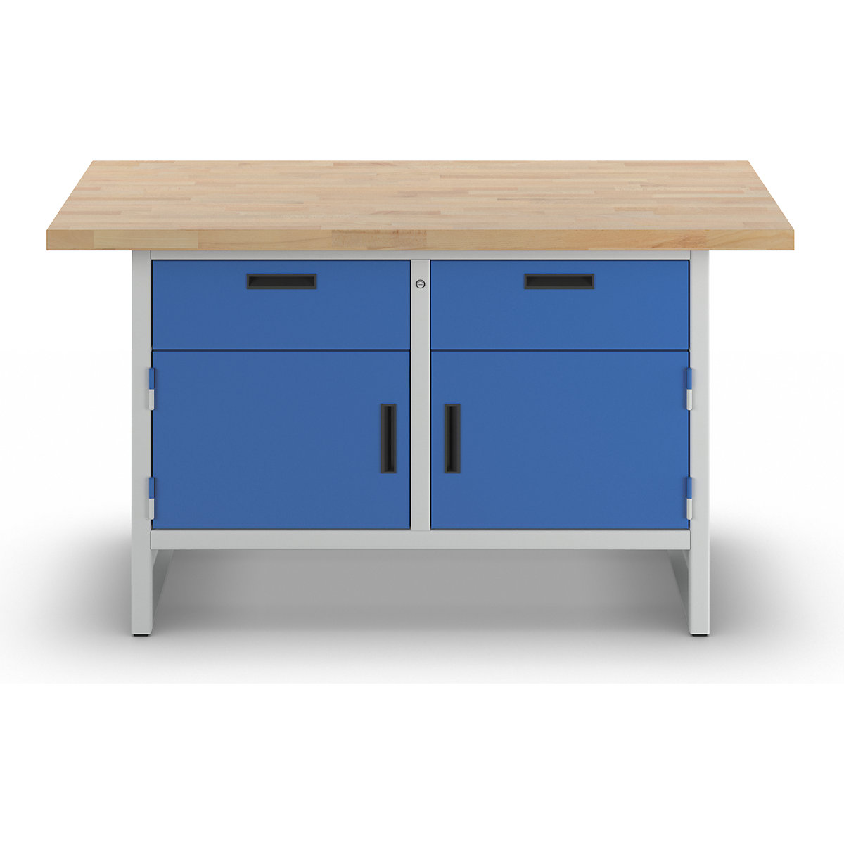 Workbench with closed sides – eurokraft basic (Product illustration 8)-7