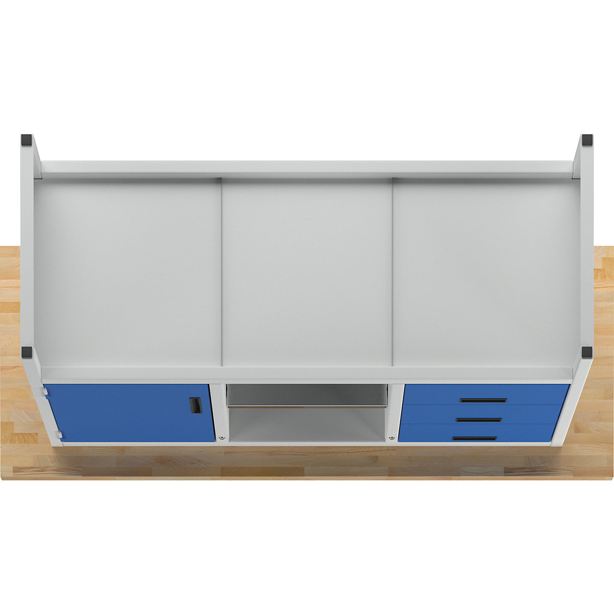 Workbench with closed sides – eurokraft basic (Product illustration 4)-3