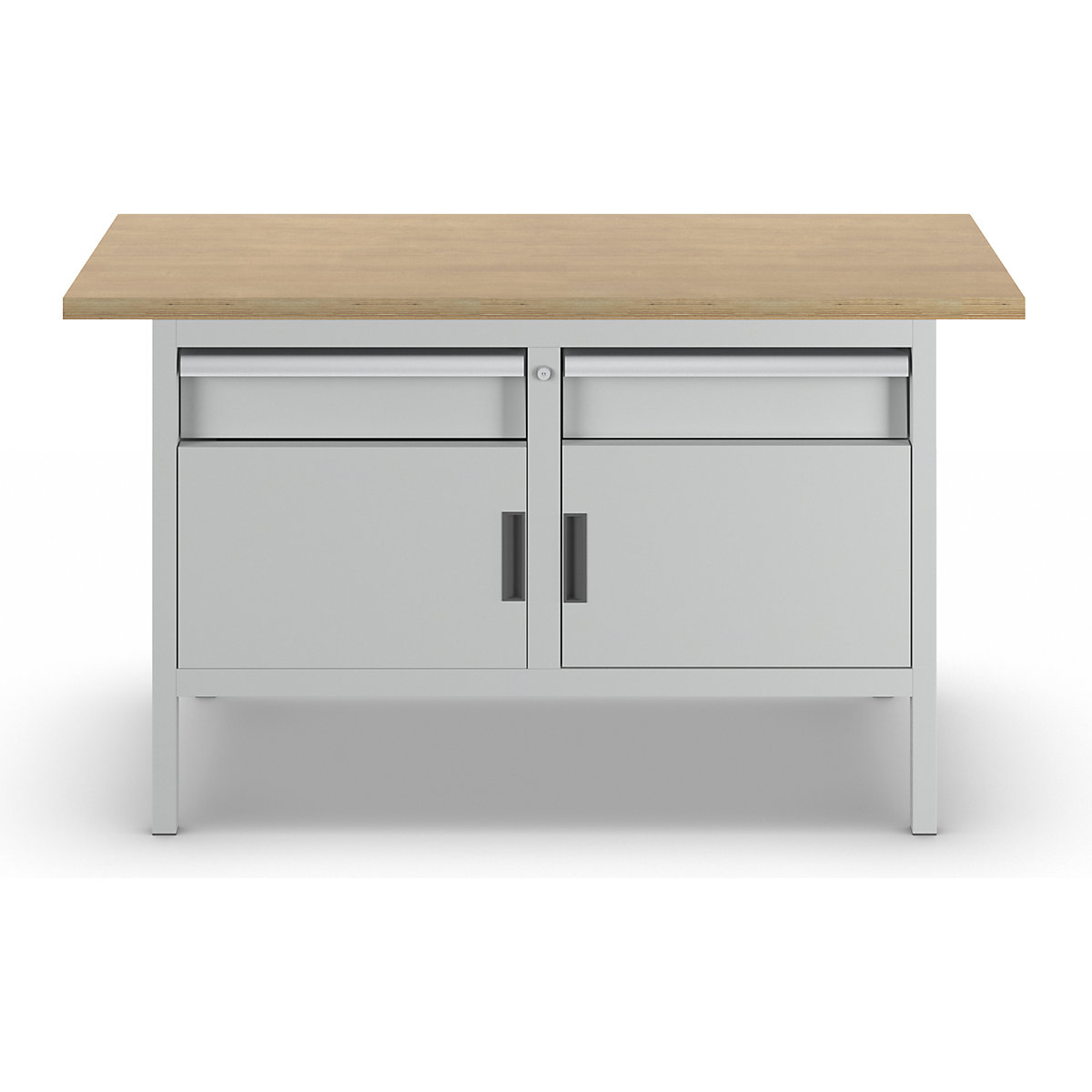 Workbench with solid beech top, frame construction – LISTA (Product illustration 8)-7