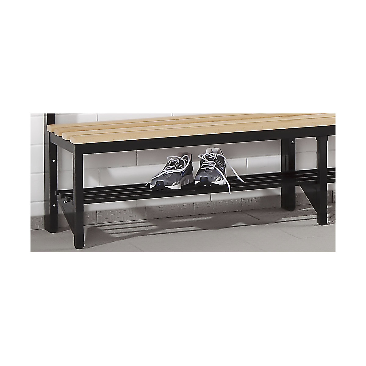 Shoe rack for cloakroom bench – Wolf (Product illustration 2)-1