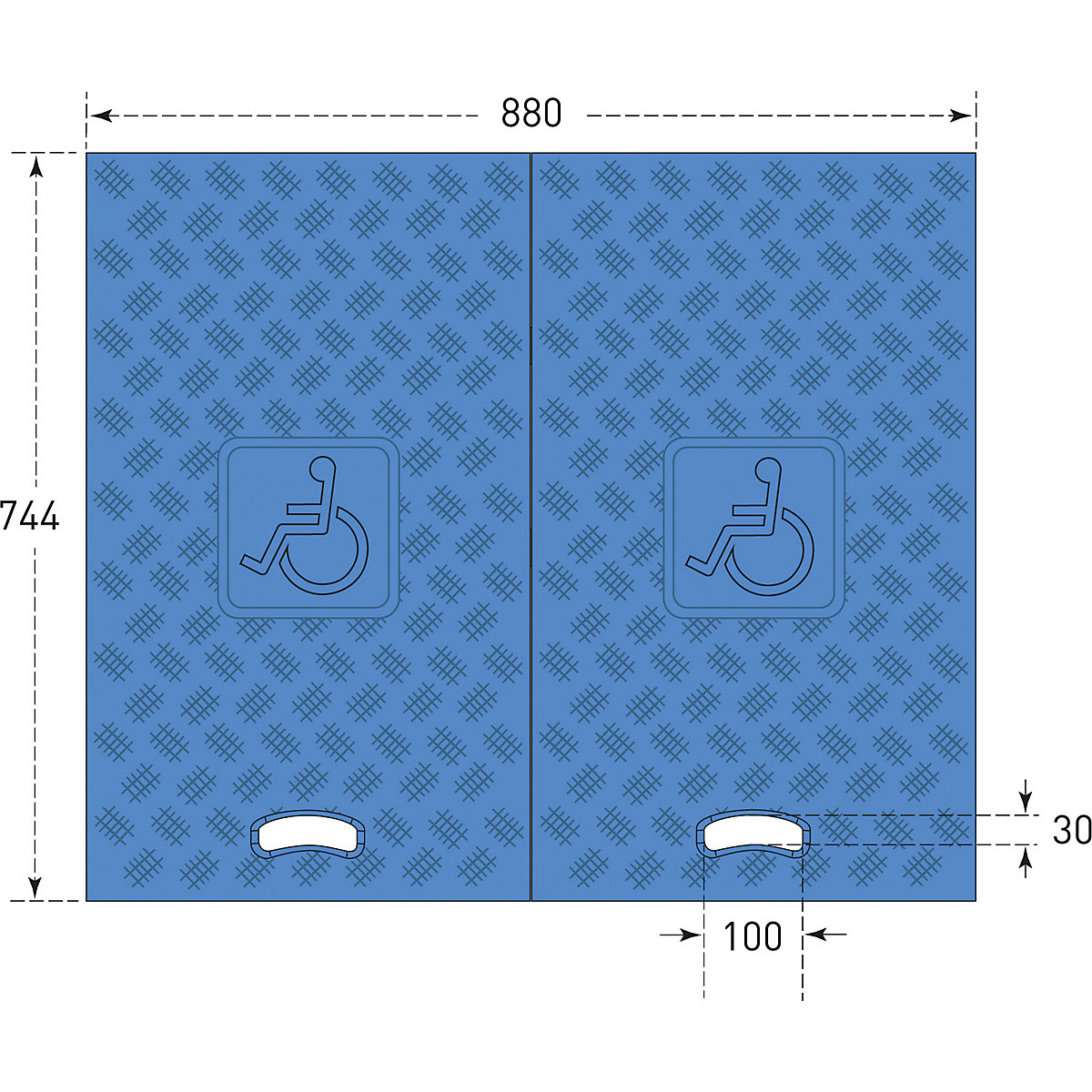 Set of wheelchair ramps for cable duct – Moravia (Product illustration 5)-4