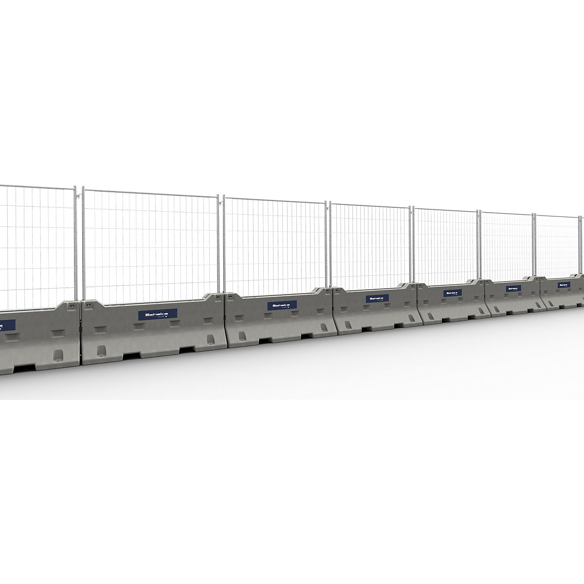 Concrete barrier with mobile fencing – Schake (Product illustration 2)-1