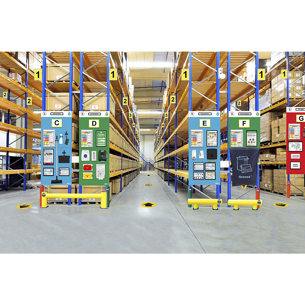 Individual rack end shadow board (Product illustration 2)-1