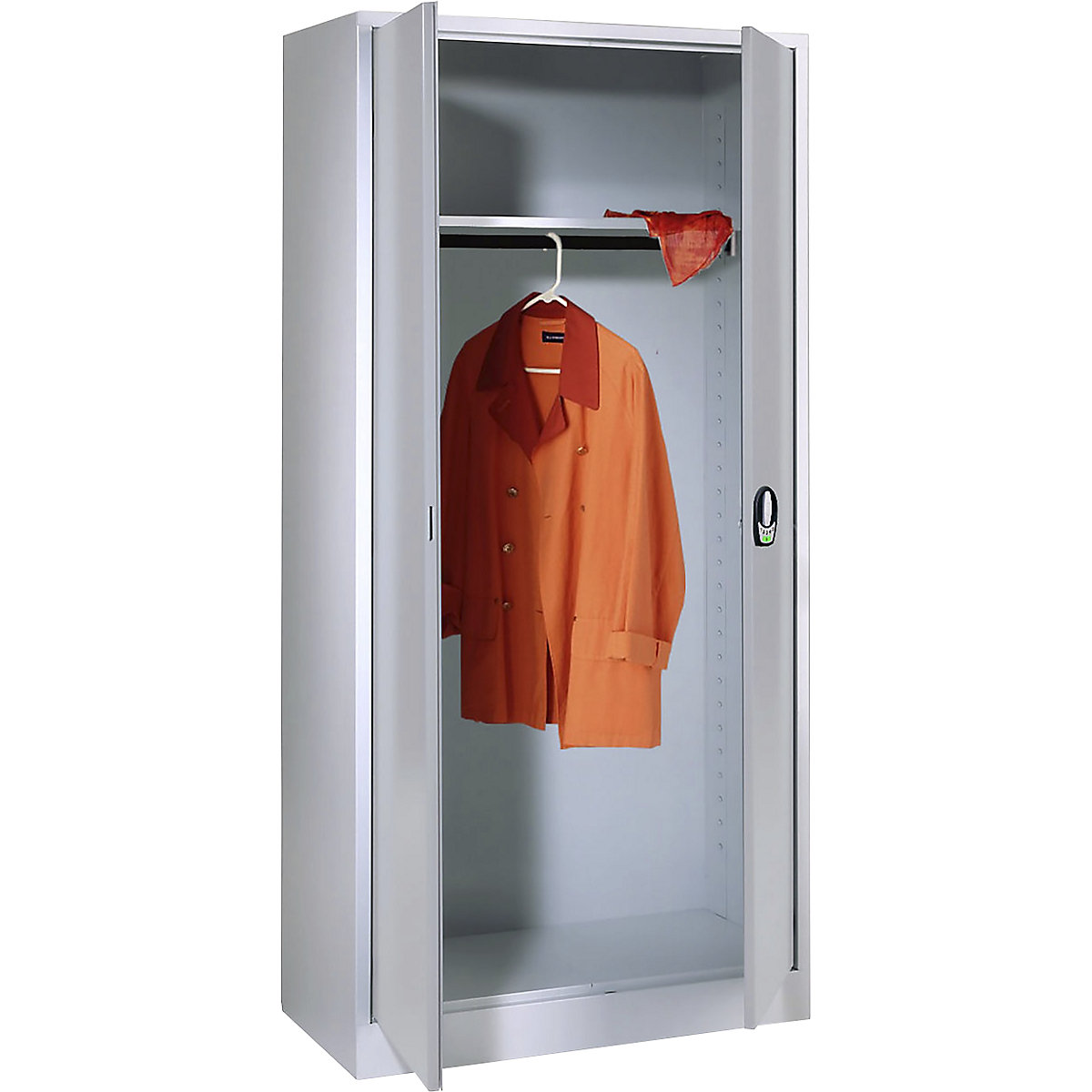 Cloakroom double door cupboard with E lock - Wolf