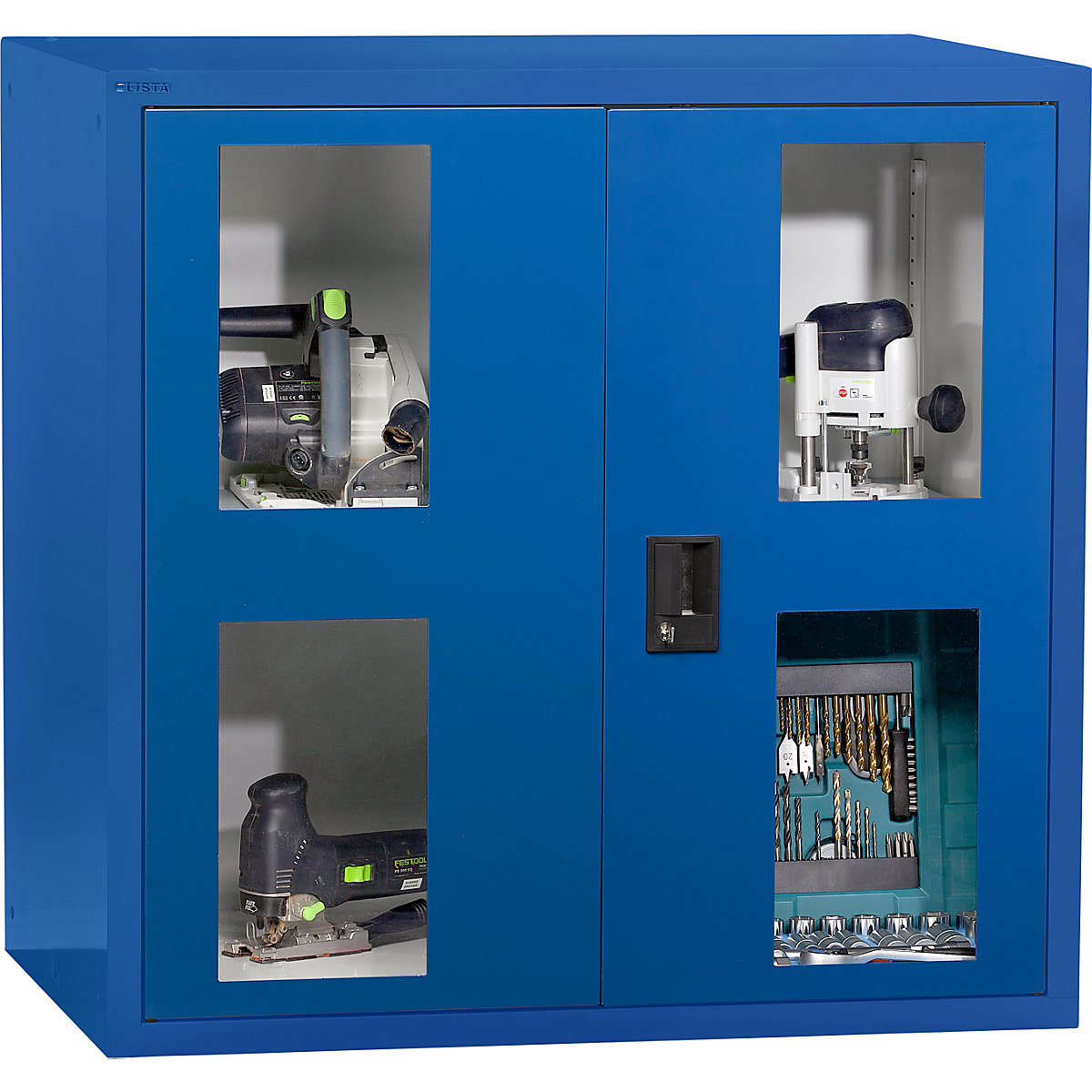 Add-on cupboard with hinged doors – LISTA (Product illustration 2)-1