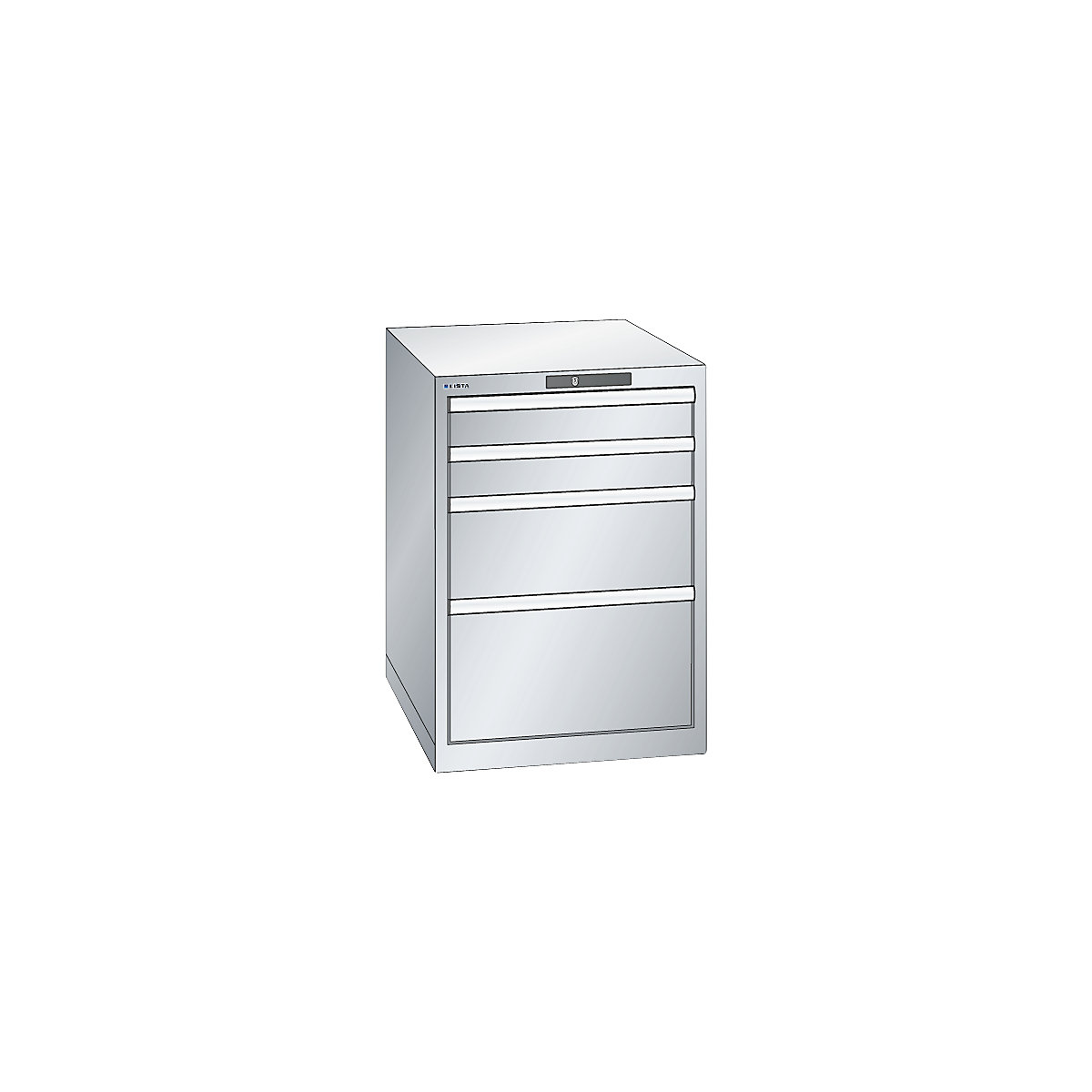 Drawer cupboard, sheet steel – LISTA (Product illustration 2)-1