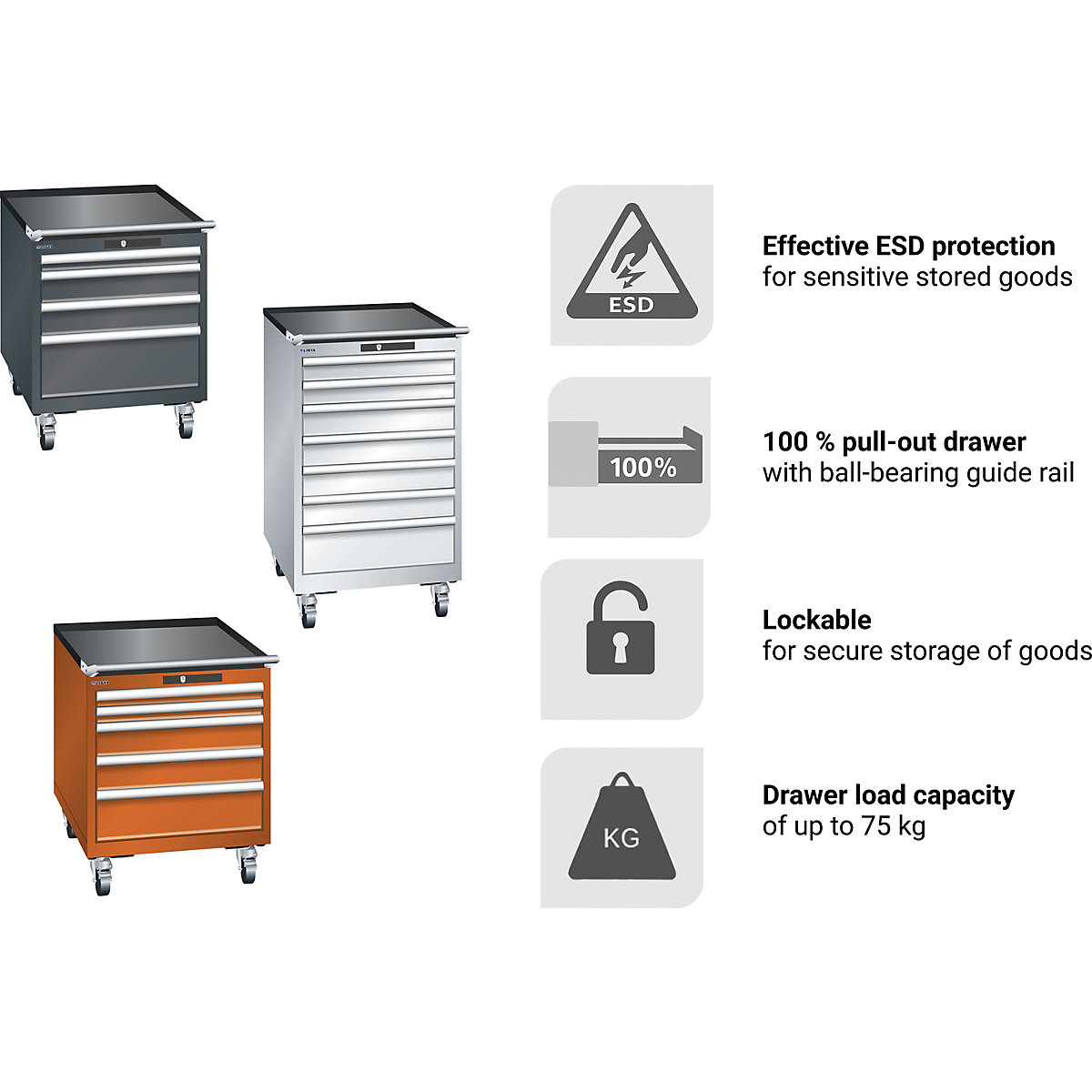 ESD drawer cupboard – LISTA (Product illustration 8)-7
