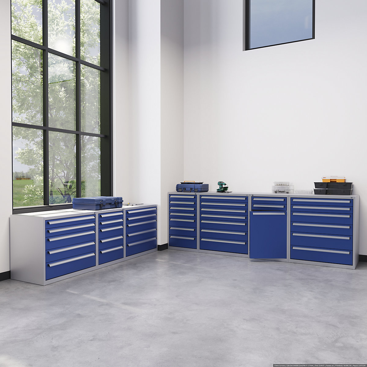 Tool cupboard – eurokraft basic (Product illustration 6)-5