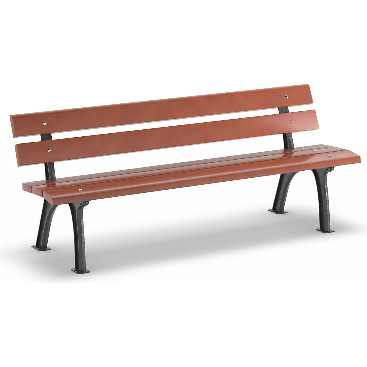 Park bench, solid cast iron frame (Product illustration 7)-6