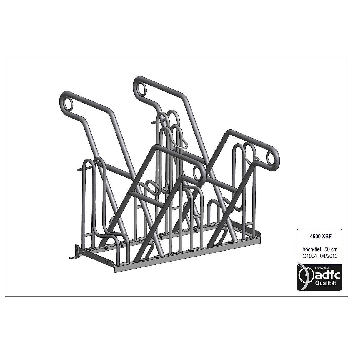 Lean-to bicycle rack – WSM (Product illustration 3)-2