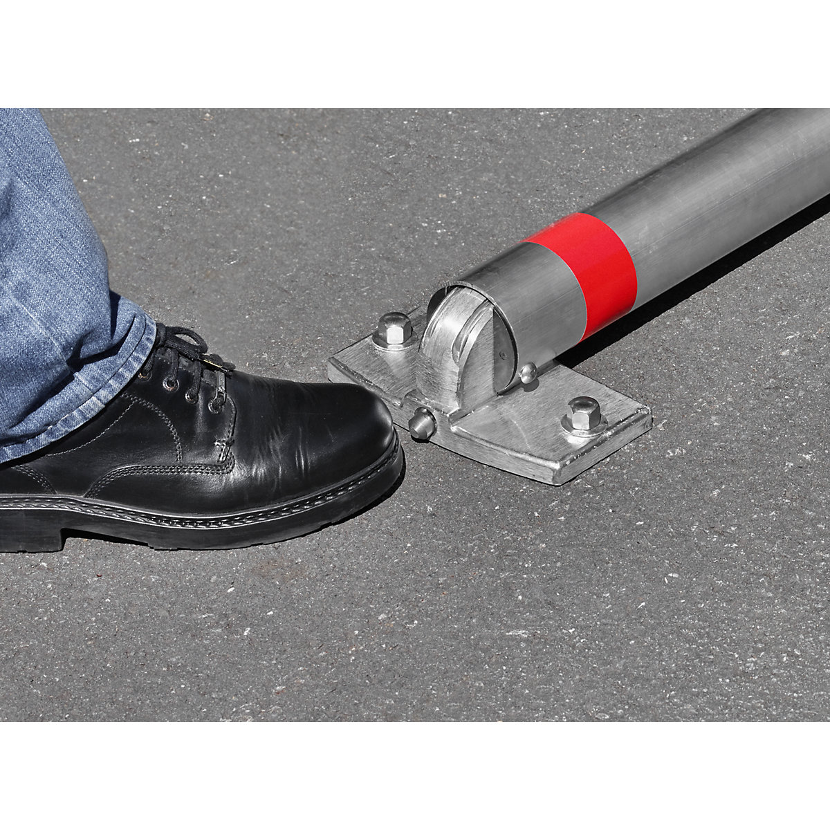 Barrier post, aluminium pipe, lockable (Product illustration 4)-3