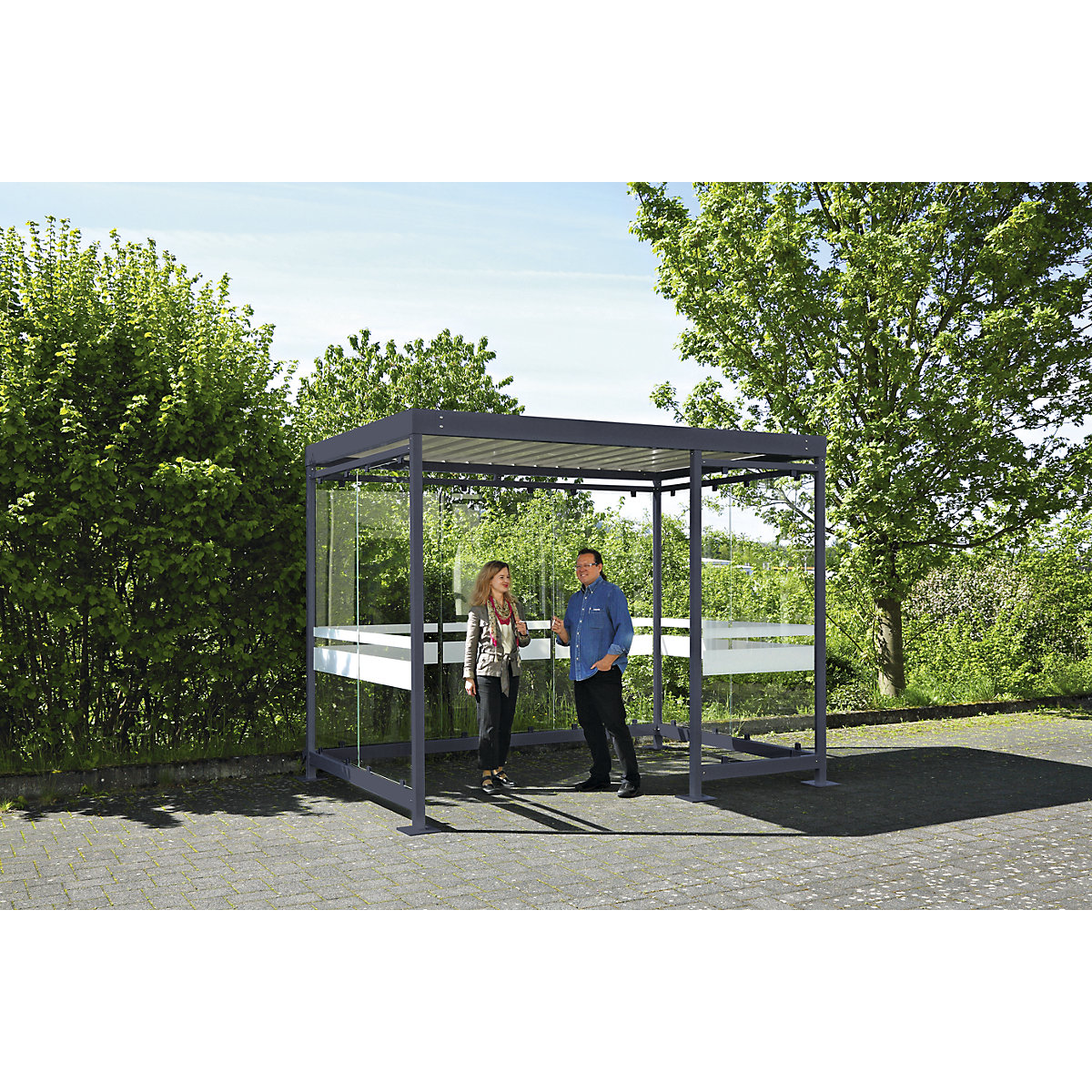 Canopy Köln with steel roof – WSM (Product illustration 2)-1