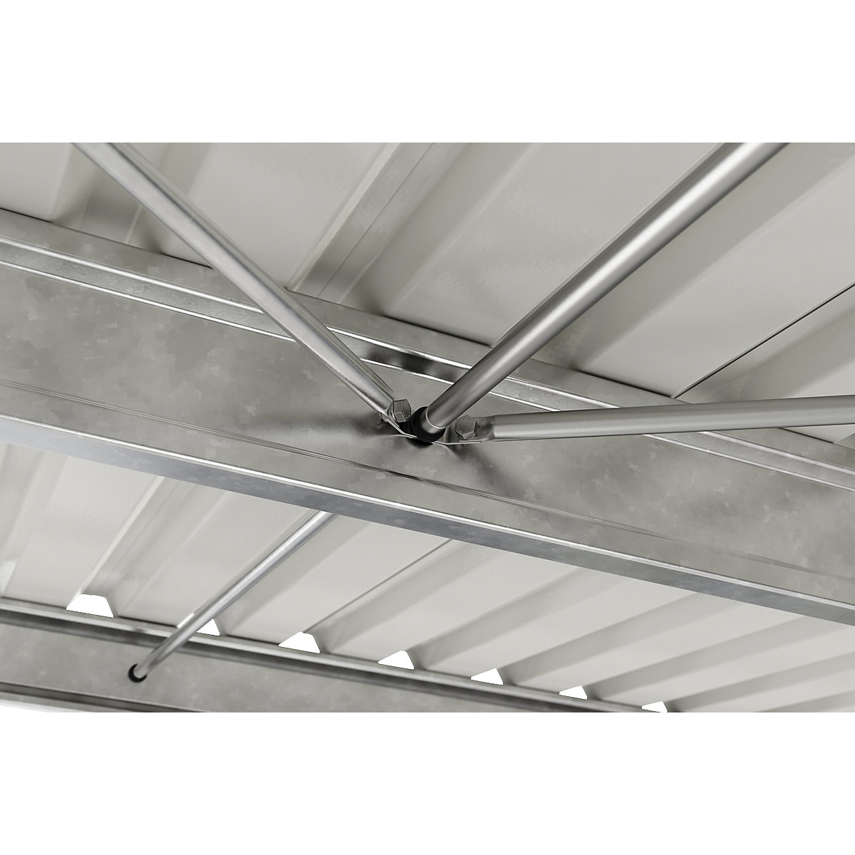 Vehicle shelter EcoCover with steel roof, double unit 4 parking spaces (Product illustration 7)-6