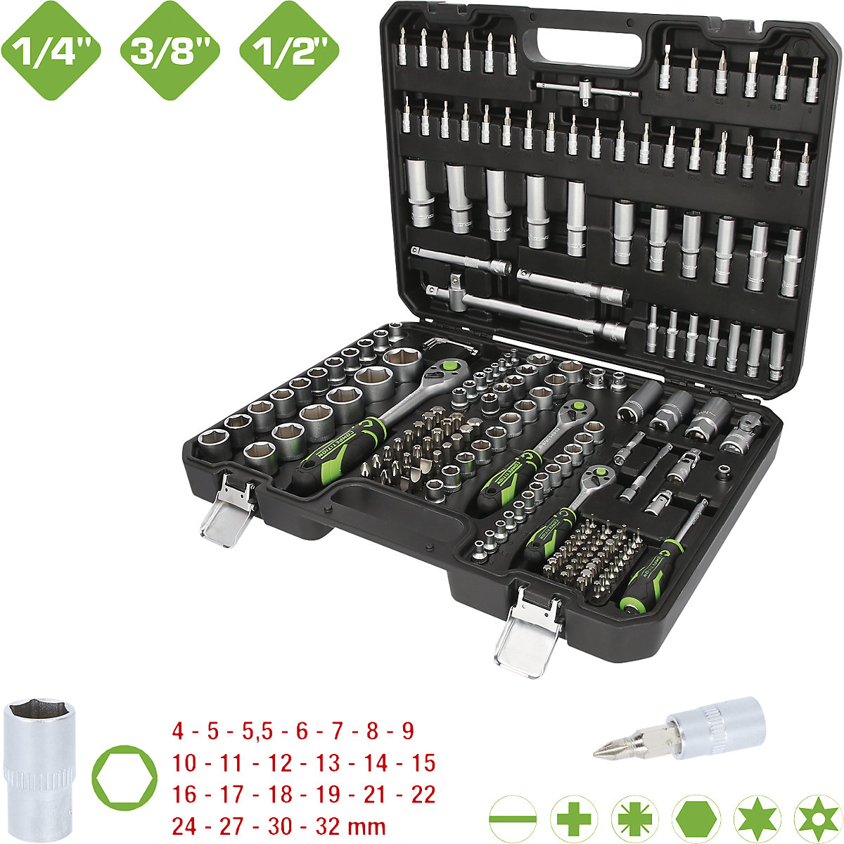 1/4'' + 3/8'' + 1/2'' socket set Competition – KS Tools (Product illustration 5)-4