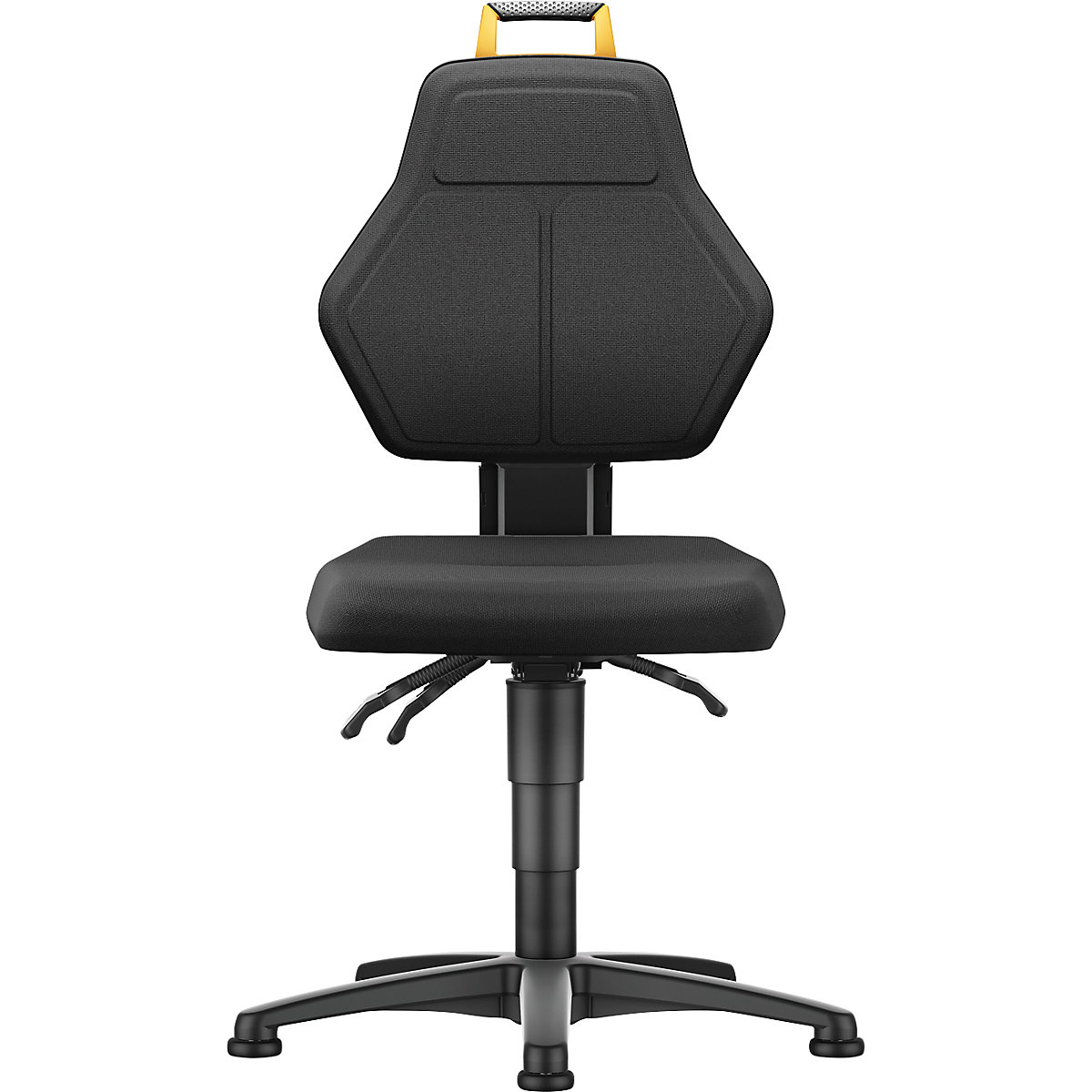 Industrial swivel chair, black – eurokraft pro (Product illustration 4)-3