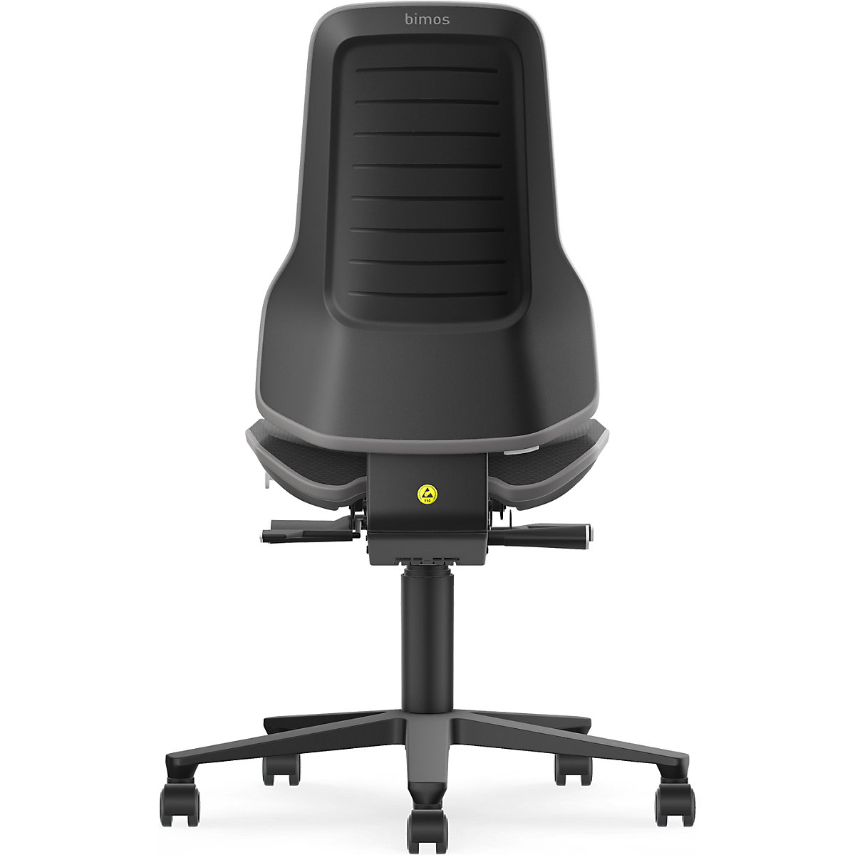 NEON ESD industrial swivel chair, castors – bimos (Product illustration 5)-4
