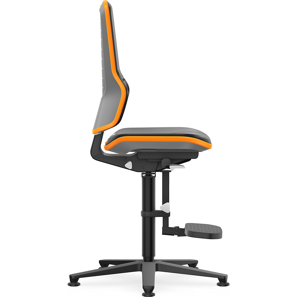 NEON industrial swivel chair, floor glides, step-up – bimos (Product illustration 3)-2