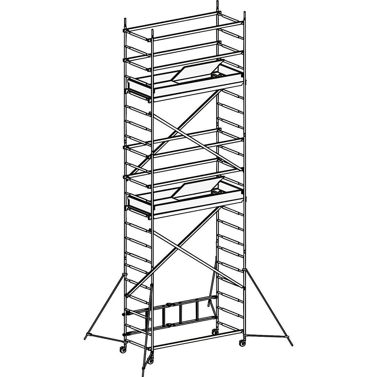 ALUPRO CONCEPT modular access tower – HYMER (Product illustration 5)-4