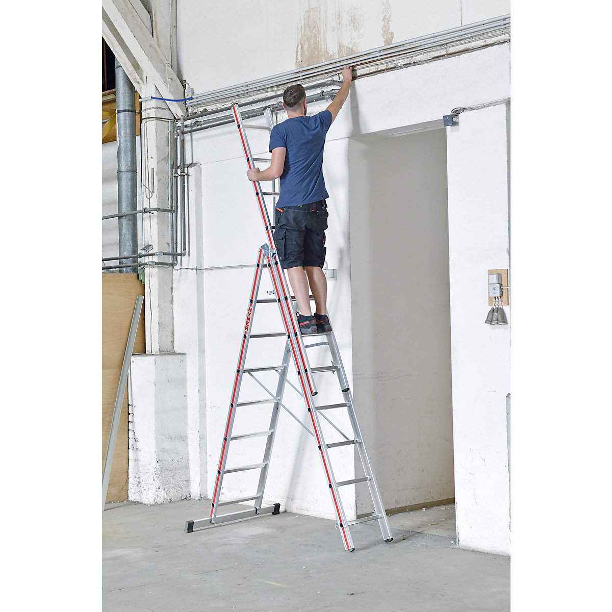 Aluminium multi-purpose ladder – HYMER (Product illustration 9)-8