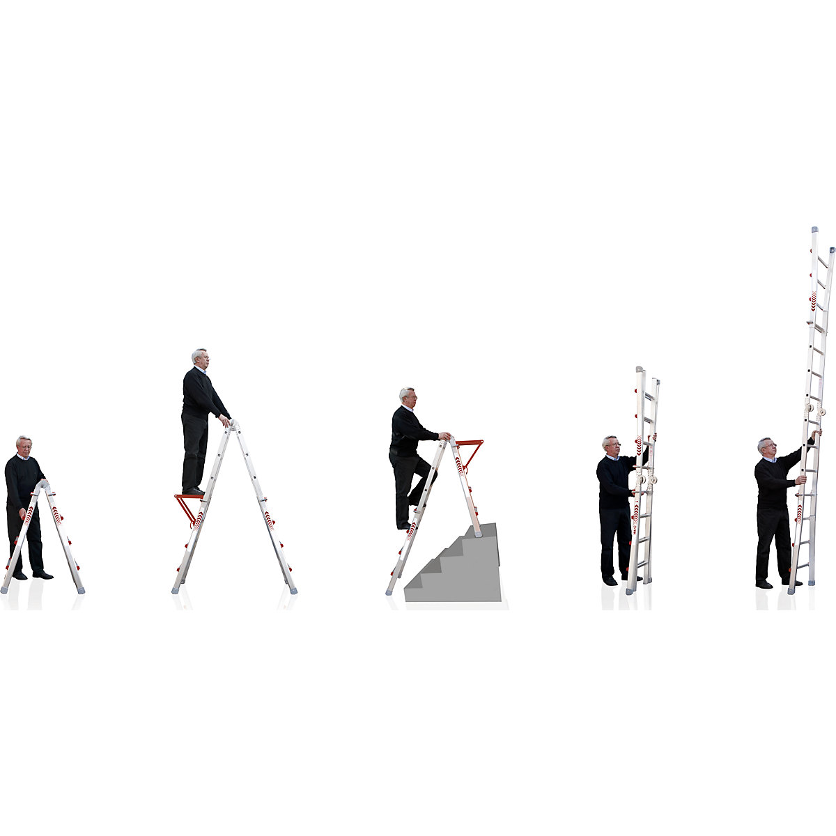 Telescopic folding ladder (Product illustration 12)-11