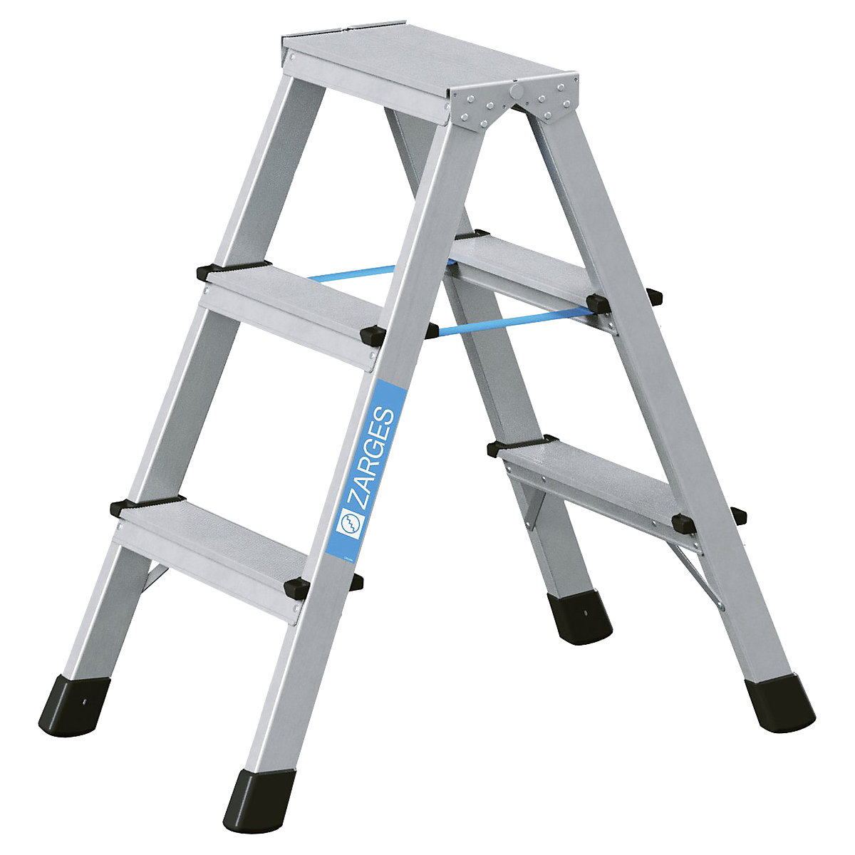 Professional step ladder, anodised - ZARGES