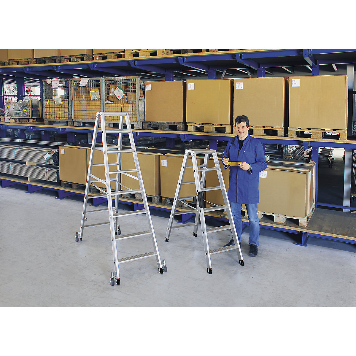 Step ladder, double sided – MUNK (Product illustration 3)-2