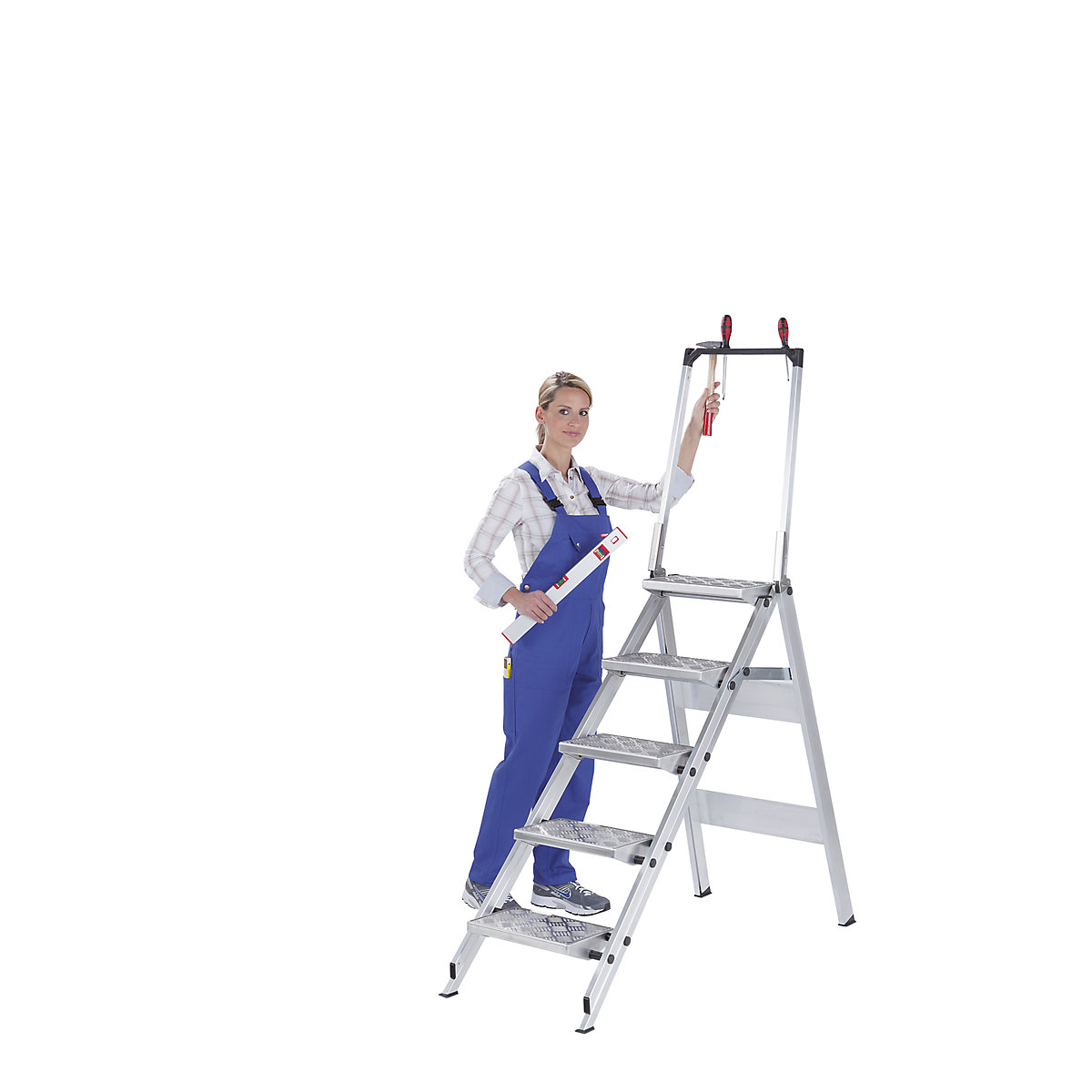 Aluminium folding steps (Product illustration 2)-1