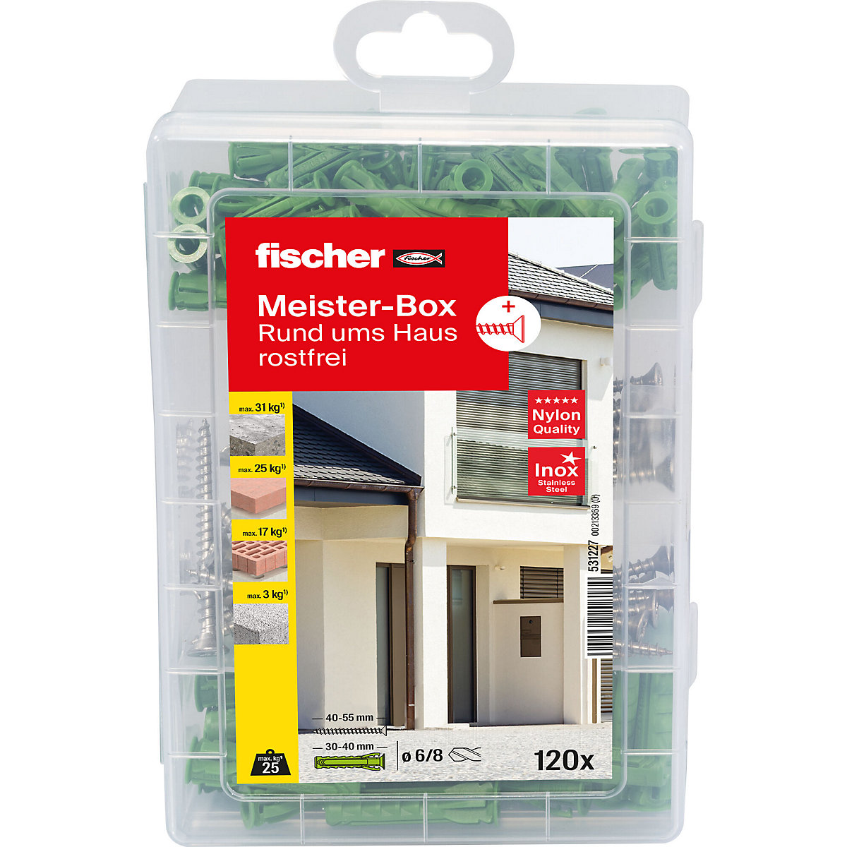 MEISTER box, all-round, stainless + screw – fischer (Product illustration 2)-1