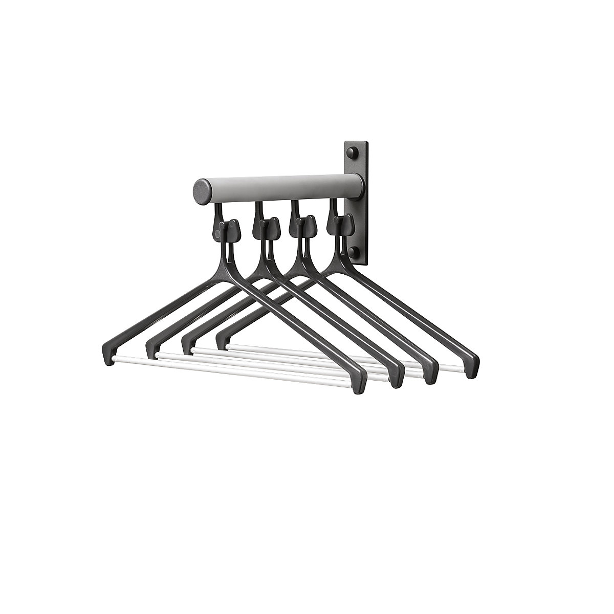 Small wall mounted coat rack made of aluminium - eurokraft pro