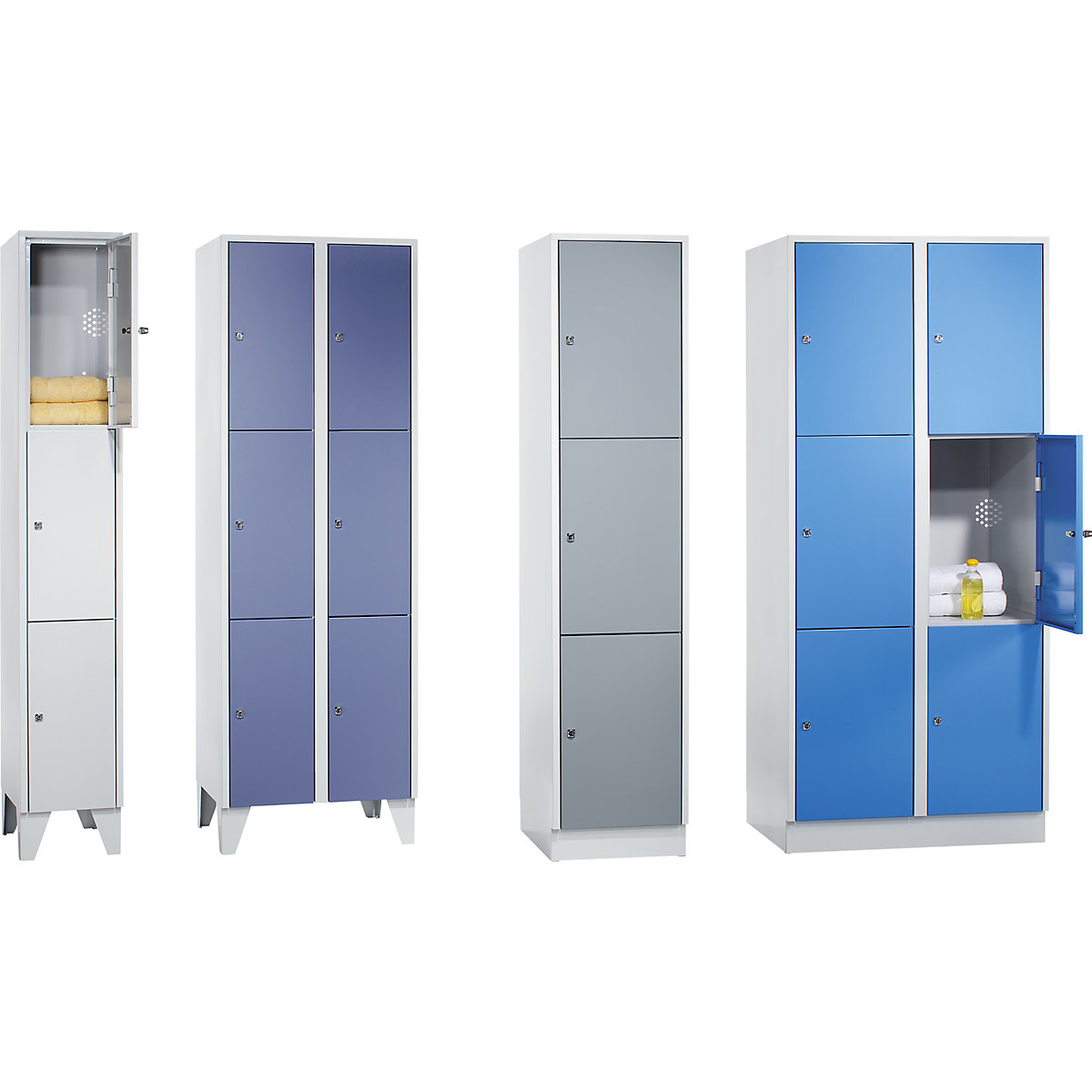 Munich 3-fold compartment locker – Wolf (Product illustration 2)-1