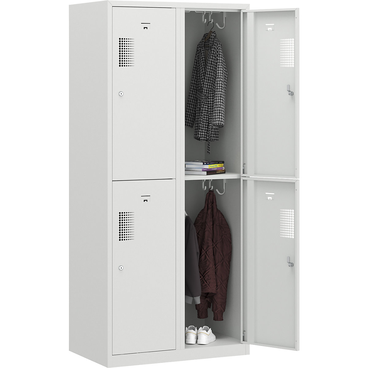 Amsterdam double deck clothes locker – eurokraft basic (Product illustration 9)-8