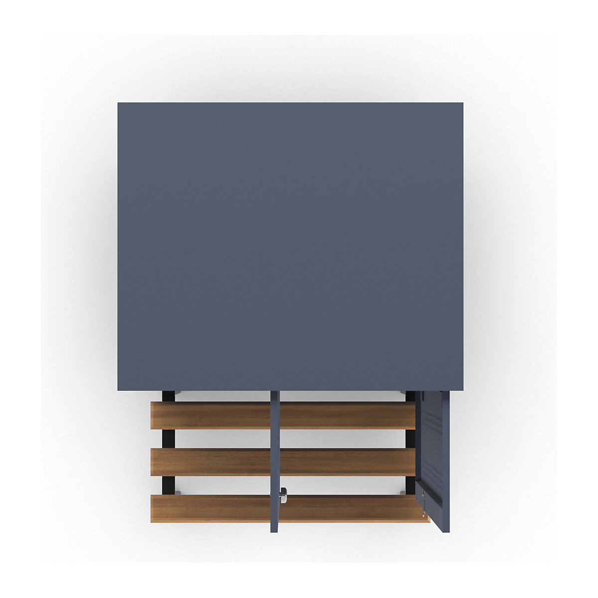 Berlin 1 bench seat clothes locker – Wolf (Product illustration 6)-5