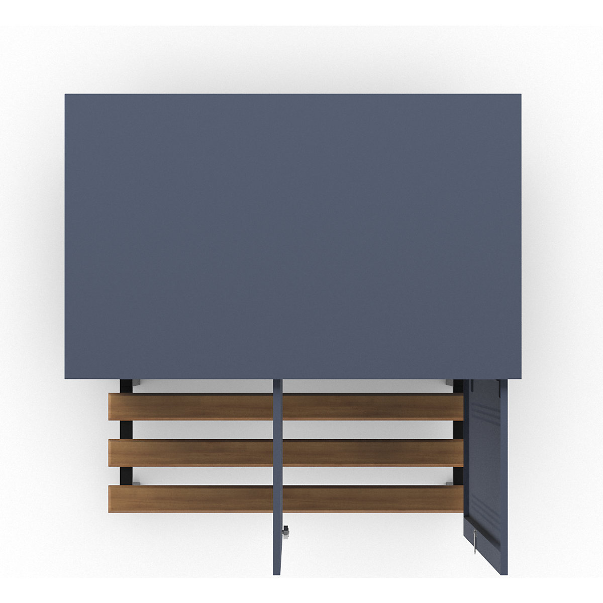 Berlin 1 bench seat clothes locker – Wolf (Product illustration 6)-5