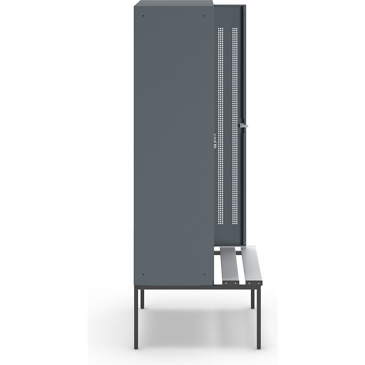 Berlin 1 bench seat clothes locker – Wolf (Product illustration 4)-3