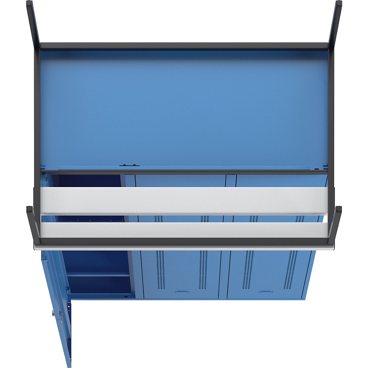 Berlin 1 bench seat clothes locker – Wolf (Product illustration 6)-5